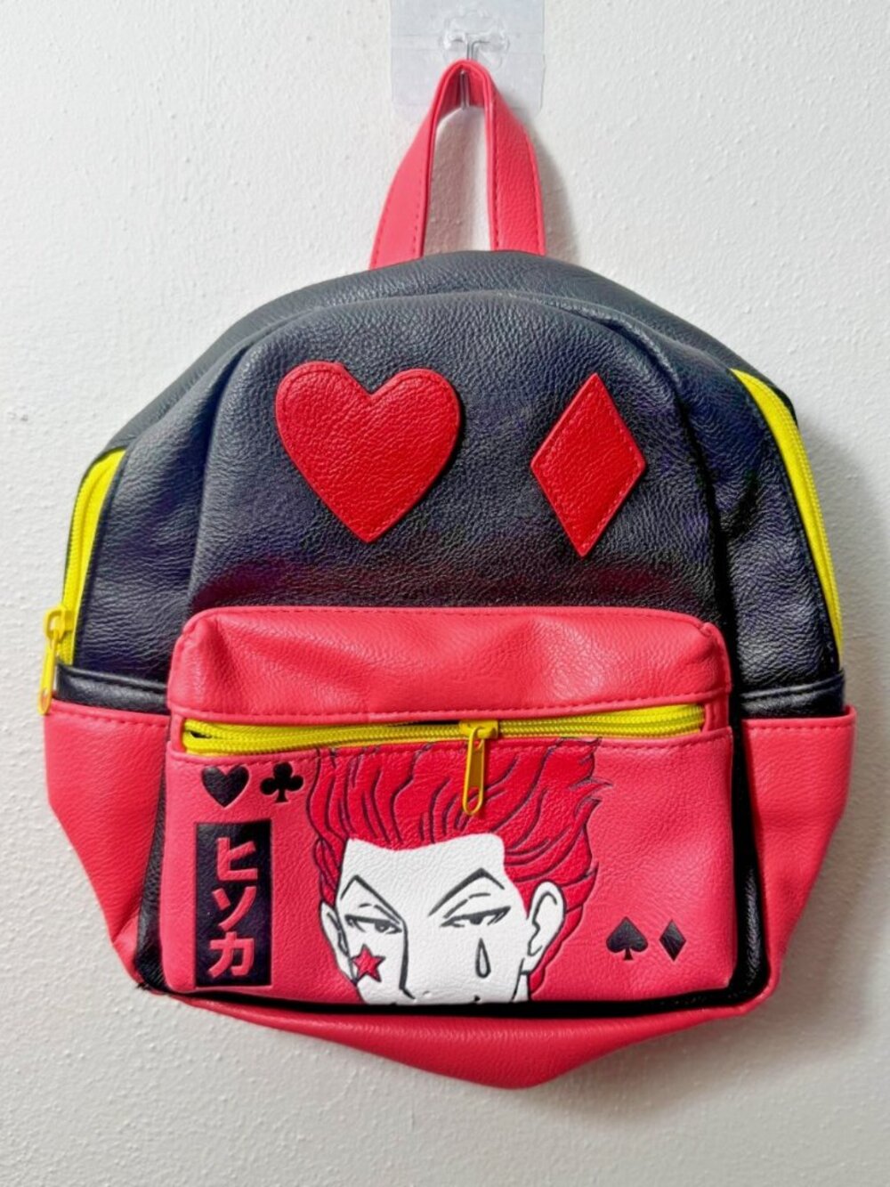 Hisoka Hunter X Hunter Mini Backpack Bag Pink And Black